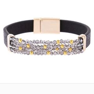 Beaded Accent Magnetic Bracelet
